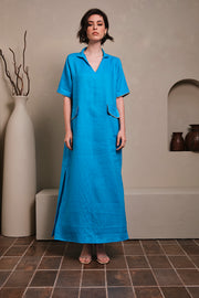 LINEN Kaftan- BLUE