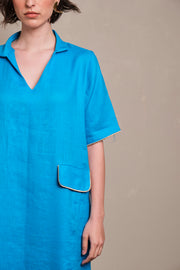 LINEN Kaftan- BLUE