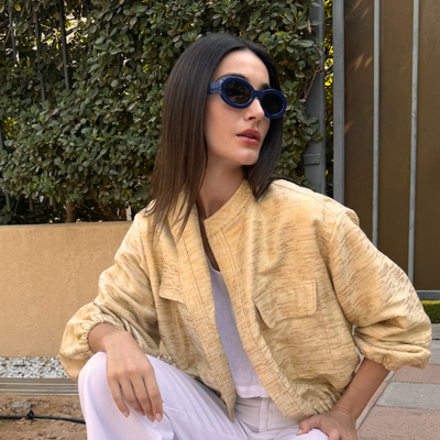BOMBER Metallic Jacket Gold