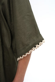 ROSALIE LINEN SET - OLIVE GREEN