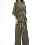 ROSALIE LINEN SET - OLIVE GREEN