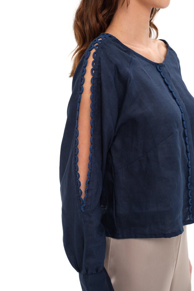 ALICIA SHIRT- NAVY