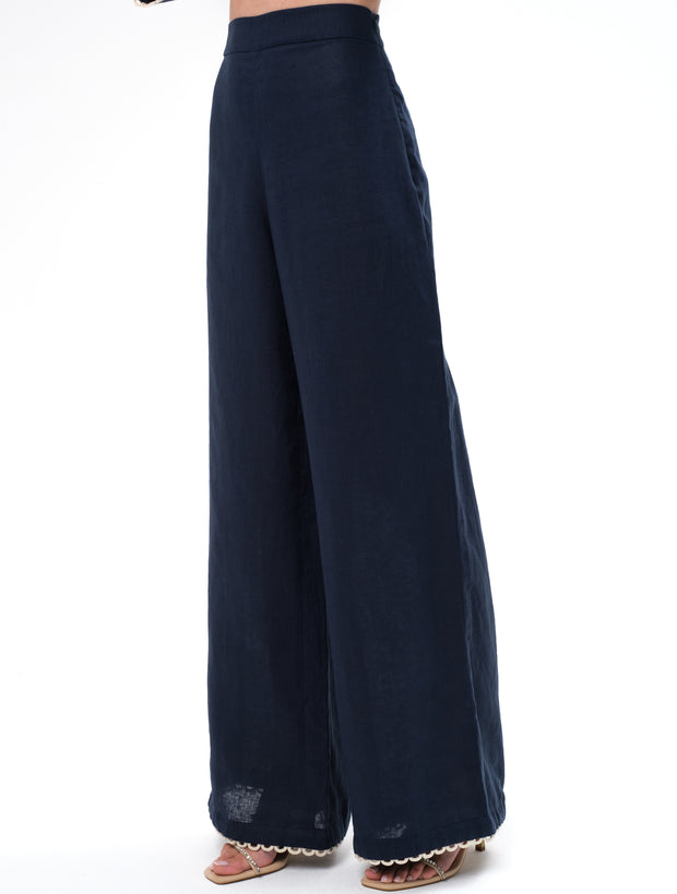 ROSALIE LINEN SET - NAVY