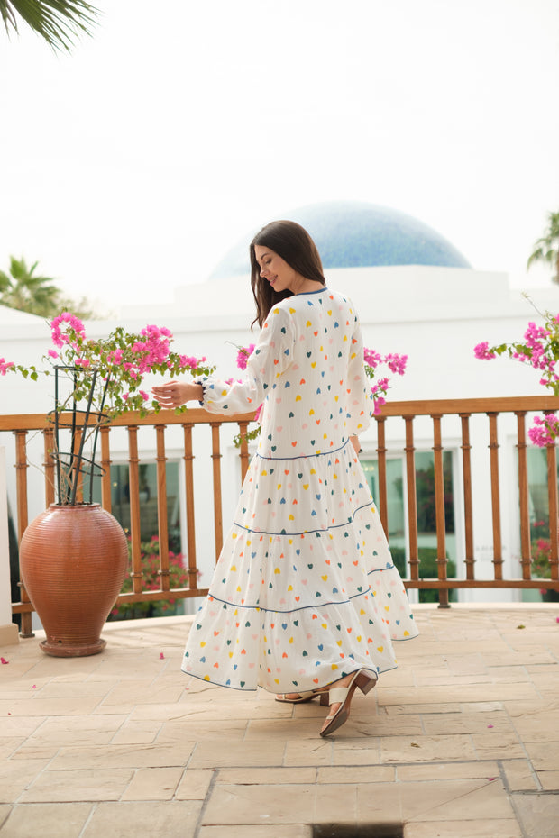 The Colorful Hearts Kaftan