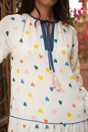 The Colorful Hearts Kaftan