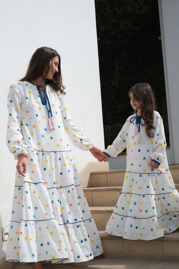 The Colorful Hearts Kaftan
