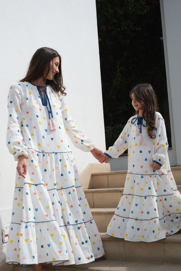The Colorful Hearts Kaftan