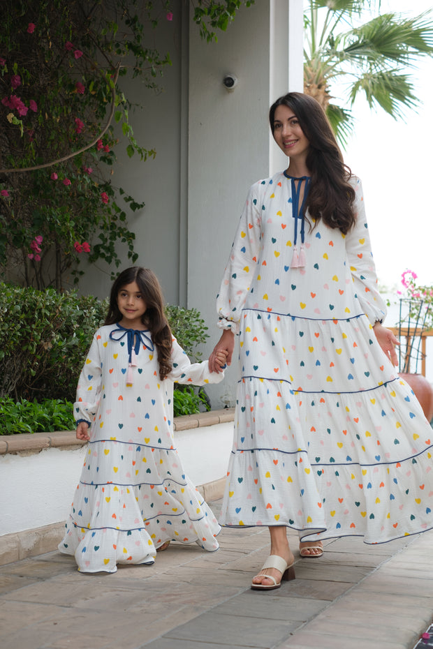 The Colorful Hearts Kaftan (KIDS)