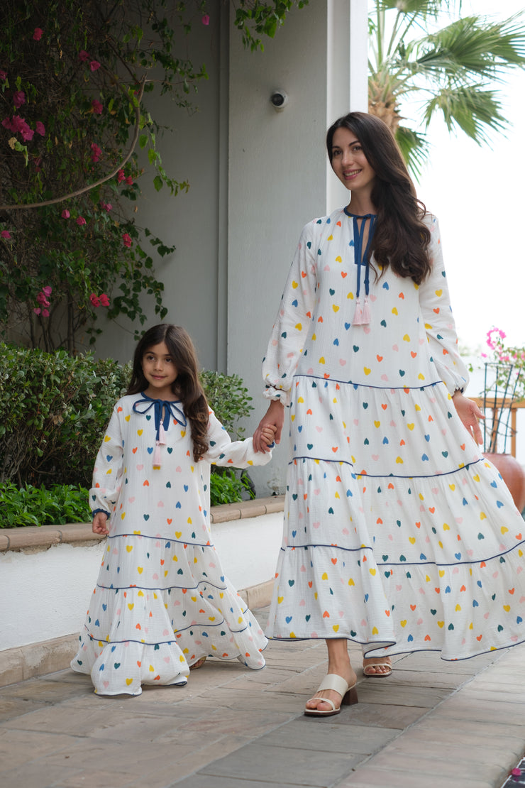 The Colorful Hearts Kaftan (KIDS)