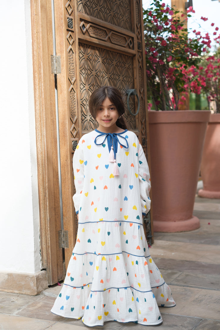 The Colorful Hearts Kaftan (KIDS)