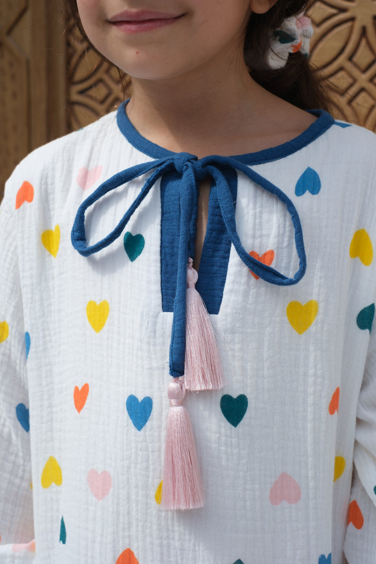 The Colorful Hearts Kaftan (KIDS)