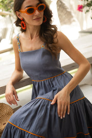 EMMA DRESS- DENIM BLUE
