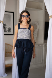 BEA STRAP TOP- NAVY
