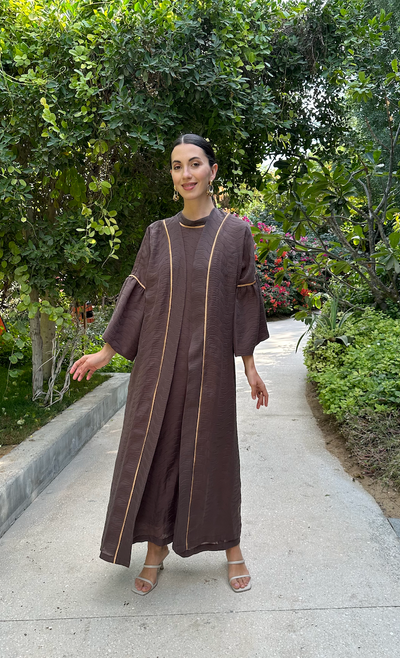 MAI Abaya Set- Brown