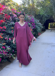 TASSELS Kaftan- Burgundy
