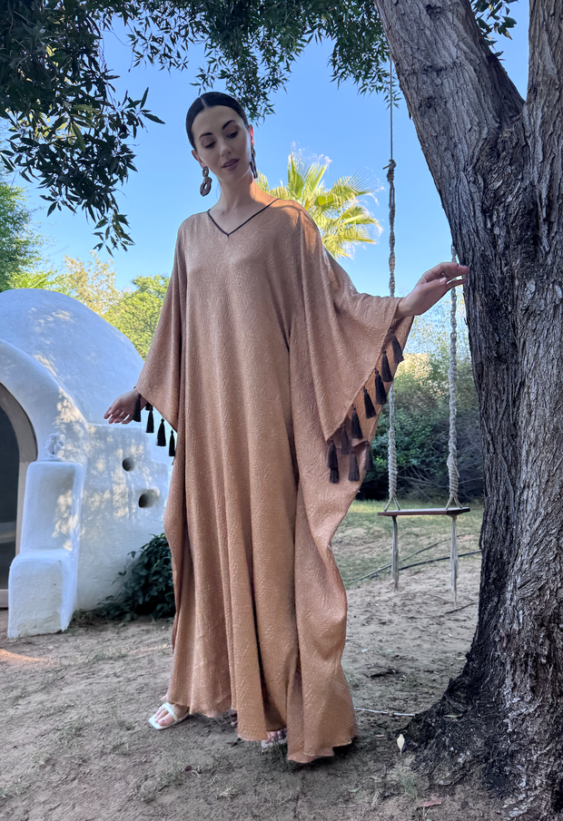 TASSELS Kaftan- Camel