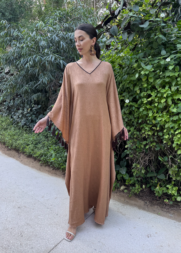 TASSELS Kaftan- Camel