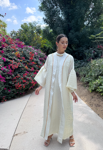 MAI Abaya Set- Off White