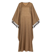 TASSELS Kaftan- Camel