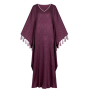 TASSELS Kaftan- Burgundy