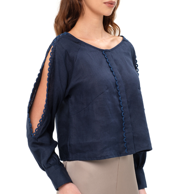 ALICIA SHIRT- NAVY