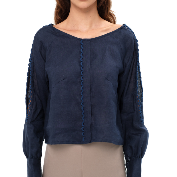 ALICIA SHIRT- NAVY