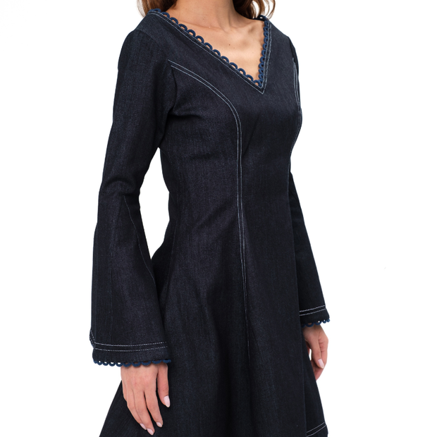 FRIDA DRESS- DENIM