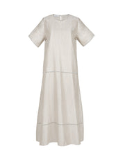 Shirt Cut Kaftan - Silver