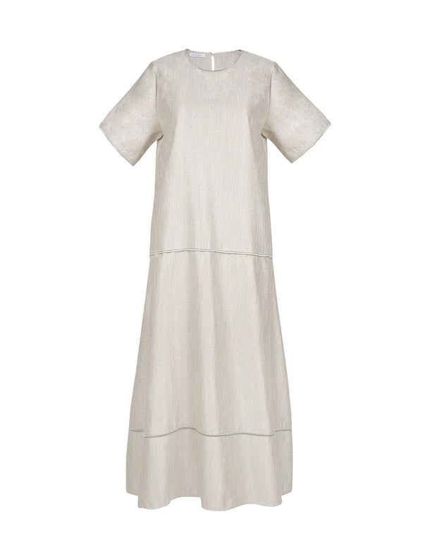 Shirt Cut Kaftan - Silver