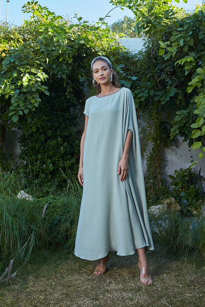 Off Shoulder Kaftan - Green