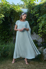 Off Shoulder Kaftan - Green