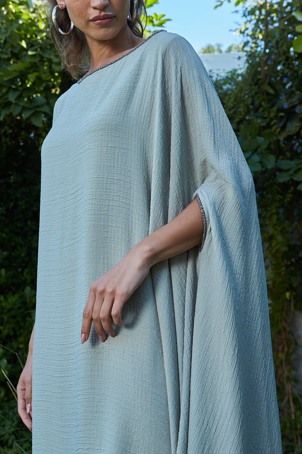 Off Shoulder Kaftan - Green