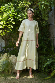 Shirt Cut Kaftan - Yellow