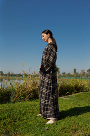 Coat Tweed checkered Abaya
