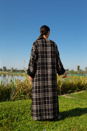 Coat Tweed checkered Abaya