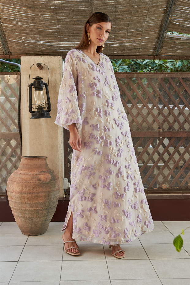 FLORAL Kaftan- Purple